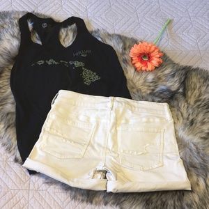 American Eagle Twill X Midi Shorts Womens Size 8